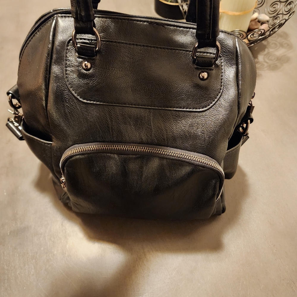 Faux Leather purse backpack